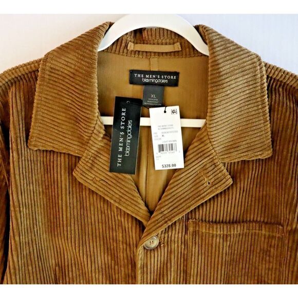 The Men's Store Bloomingdale's T2203 Sz XL Light Brown Corduroy Chore Jacket$328 - Picture 8 of 9